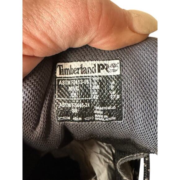 Timberland PRO NEW Tempe 6” Alloy Toe Work Boots Grey Leather Men’s Size 9 WIDE - Picture 3 of 10